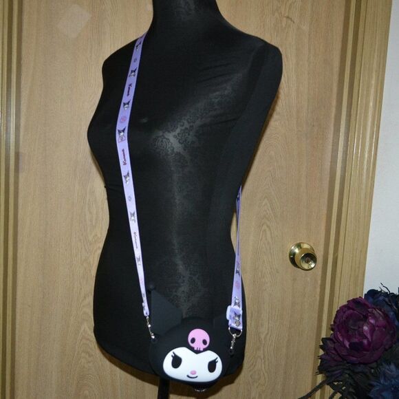 Mini Kuromi Black Crossbody Bag Gift Set Idea Kawaii Mini Notebook Bundle - Picture 7 of 11